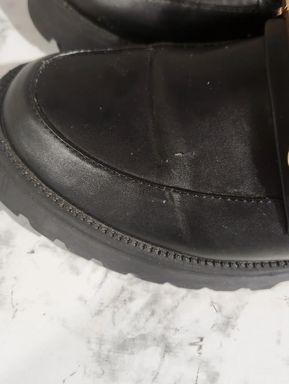 Mudd platform loafers black gold 8.5 - Picture 3 of 7